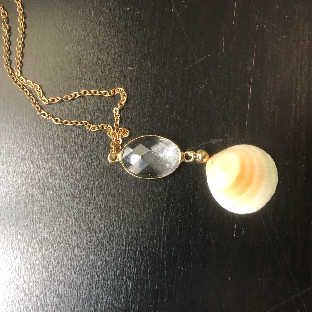 Golden Handmade Seashell  Necklace Sourced From FL